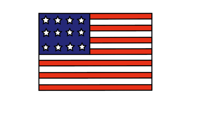 美国国旗简笔画 美国国旗简笔画怎么画