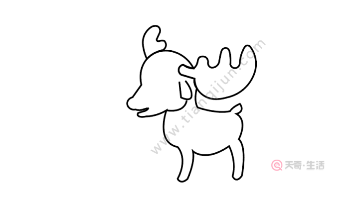 圣诞驯鹿简笔画 圣诞驯鹿简笔画
