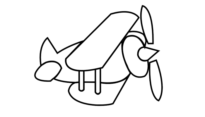  双翼机简笔画 双翼机简笔画怎么画