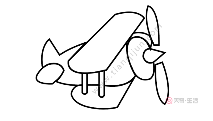 双翼机简笔画 双翼机简笔画怎么画