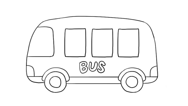 公交车简笔画