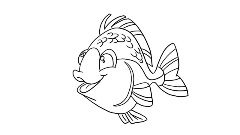 鱼的简笔画