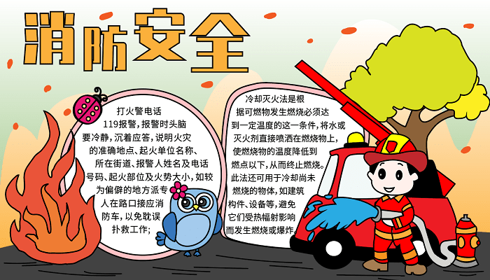 中国消防宣传日l19手抄报
