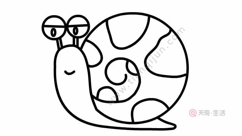 蜗牛简笔画 蜗牛简笔画的画法