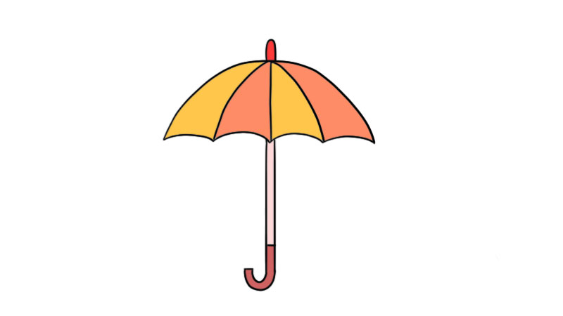 雨伞的简笔画