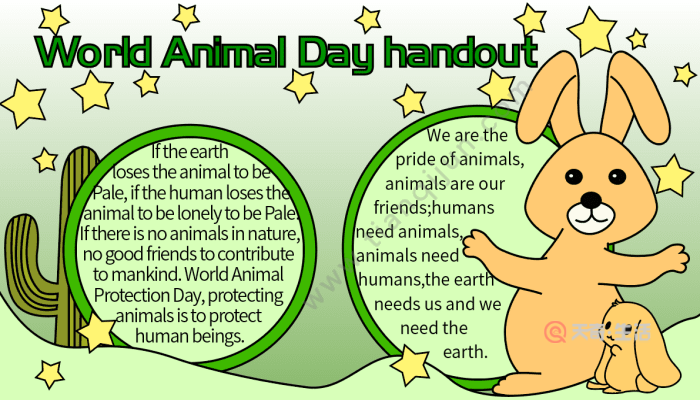 一日动物园一日游手抄报英语版图片 世界动物日的手抄报怎么画
