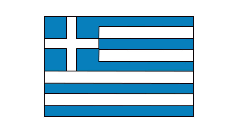 希腊国旗简笔画