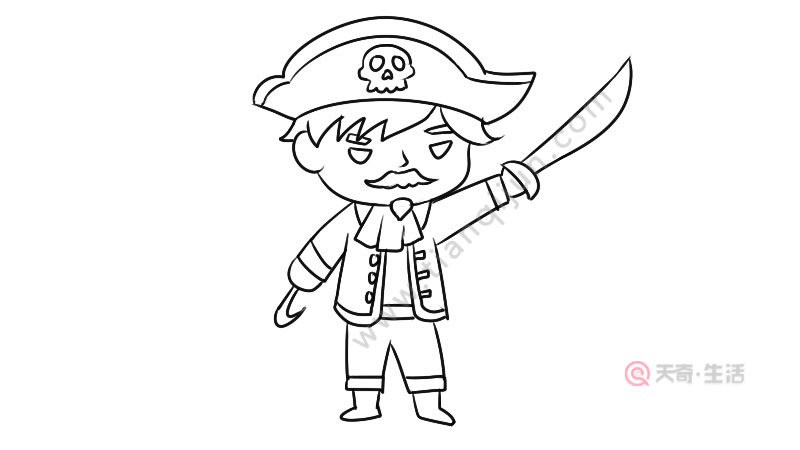 海盗船长简笔画 海盗船长简笔画怎么画