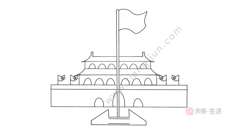 北京天门简笔画 北京天门简笔画怎么画