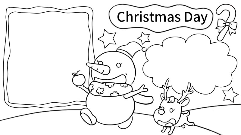 圣诞节英语手抄报怎么画