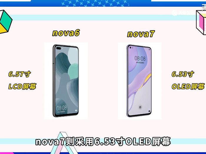 华为nova6和nova7对比 华为nova6和nova7的区别