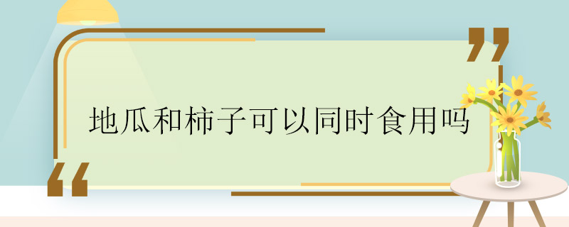 地瓜和柿子可以同时食用吗 地瓜和柿子可以一起吃吗