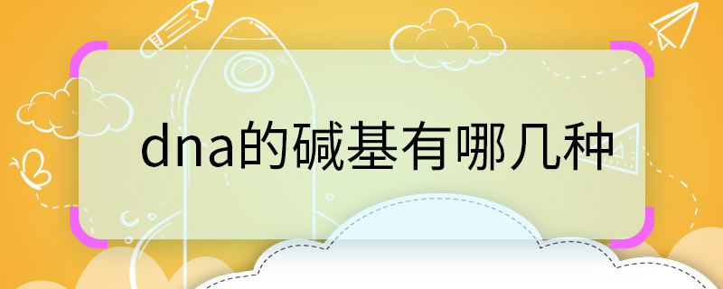dna的碱基有哪几种 dna的碱基有哪些