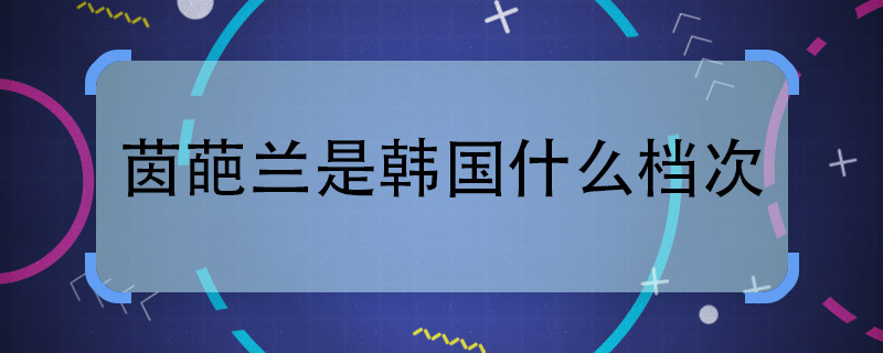 茵葩蘭是韓國什么檔次  茵葩蘭屬于韓國的哪個(gè)檔次