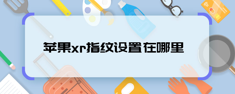 蘋果xr指紋設置在哪里