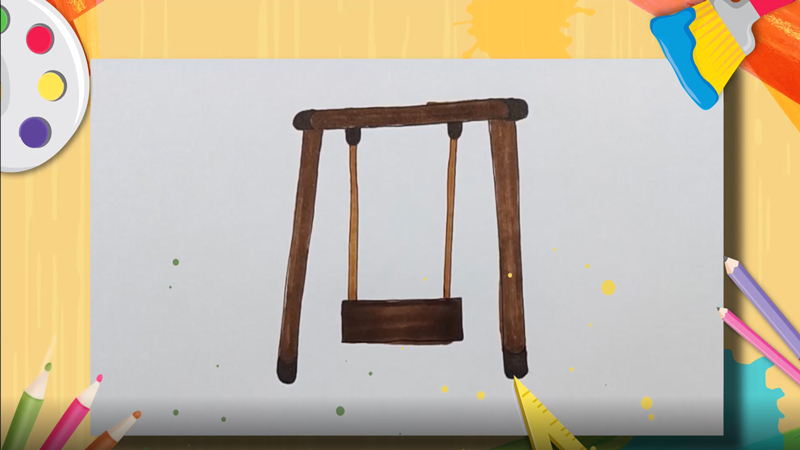 秋千简笔画