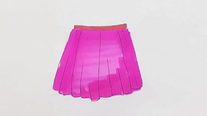 小短裙简笔画
