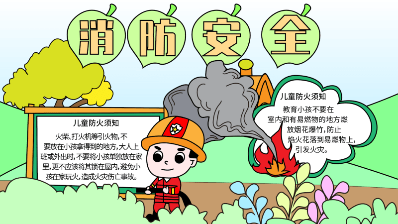 中国消防宣传日的画和手抄报图片大全