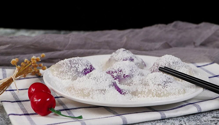 鲜甜紫薯糯米糍的做法 怎么做鲜甜紫薯糯米糍