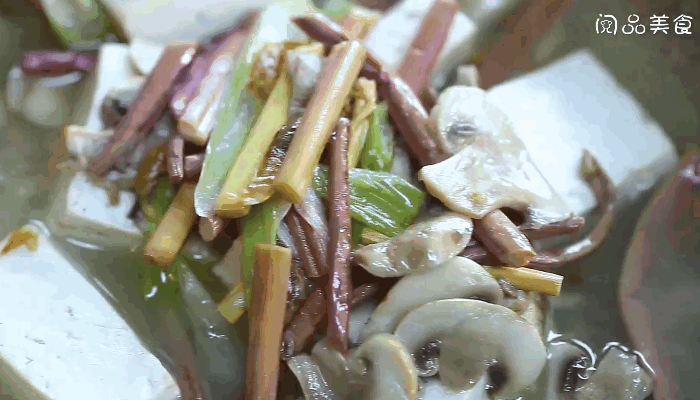 口蘑蕨菜汆豆腐的做法,口蘑蕨菜汆豆腐怎么做