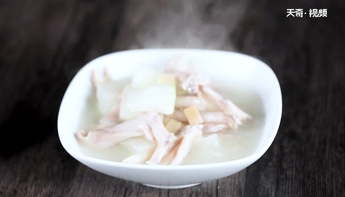 冬瓜鸭掌汤怎么做 冬瓜鸭掌汤的做法