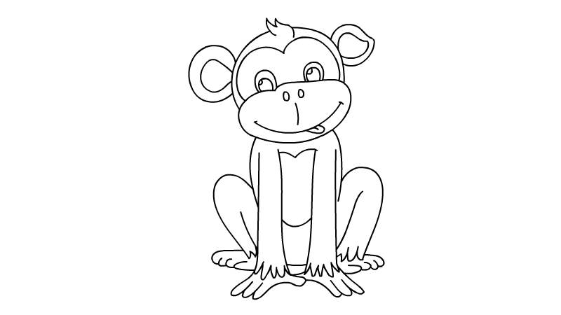 一只猴子简笔画