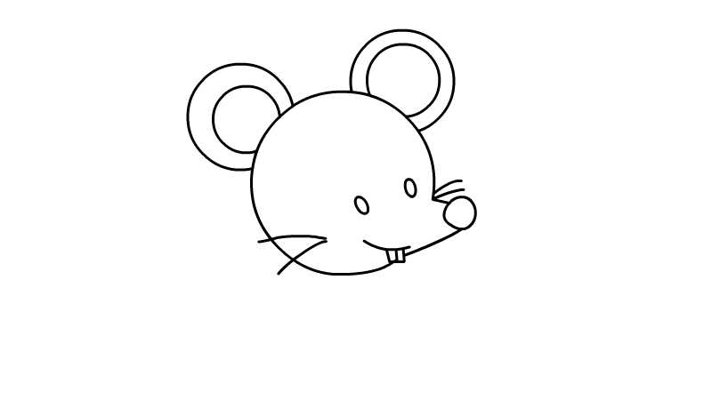 手绘新年2020卡通小老鼠