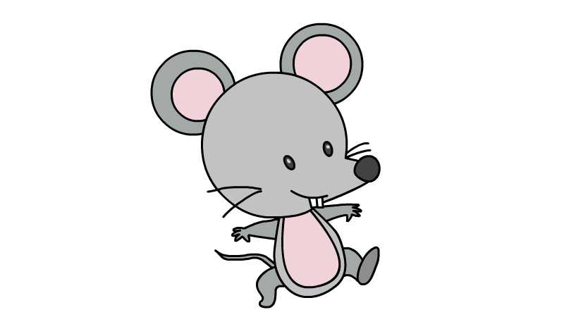 手绘新年2020卡通小老鼠