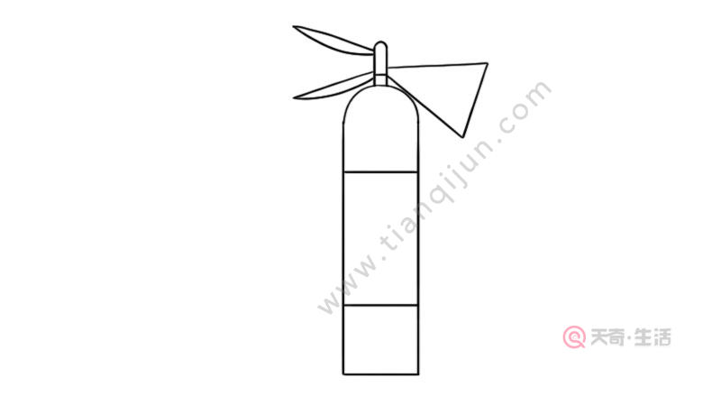 4,最后给灭火器涂上颜色即可.