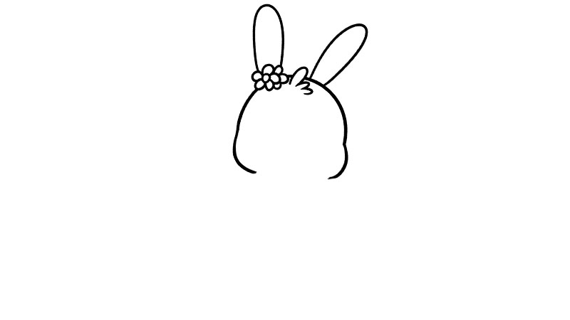 复活节超萌彩蛋兔子简笔画