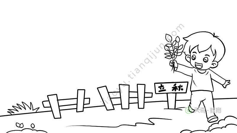 立秋手抄报