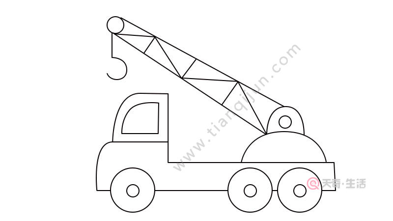 吊车简笔画 吊车简笔画画法