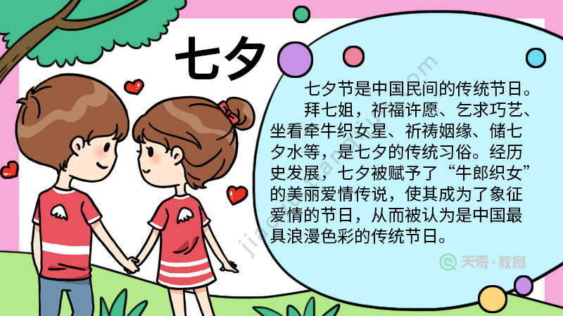 七夕节手抄报