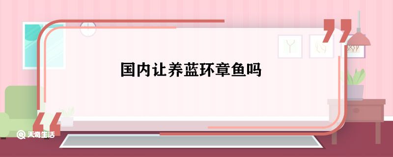 国内让养蓝环章鱼吗
