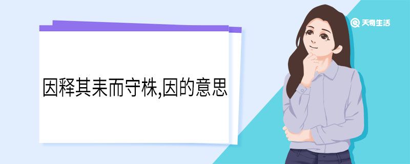 因释其耒而守株,因的意思