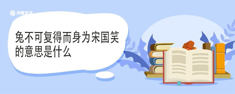 兔不可復(fù)得而身為宋國(guó)笑的意思是什么