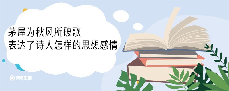 茅屋为秋风所破歌表达了诗人怎样的思想感情