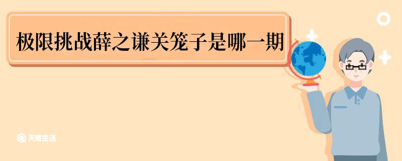 极限挑战薛之谦关笼子是哪一期