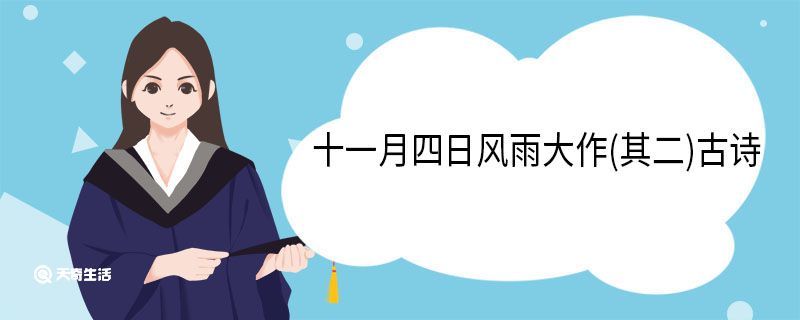 十一月四日风雨大作(其二)古诗