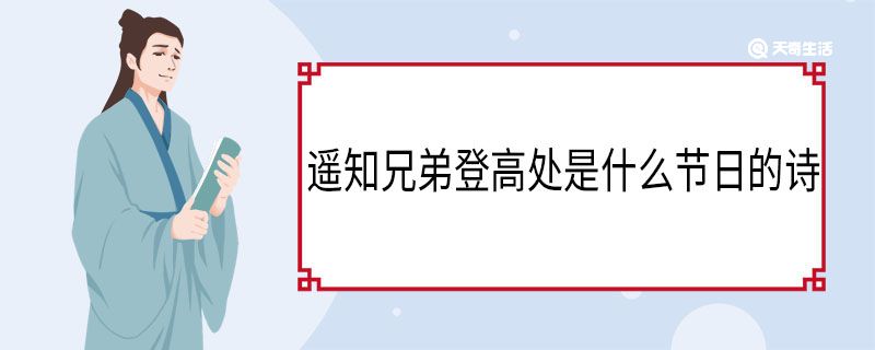 遥知兄弟登高处是什么节日的诗