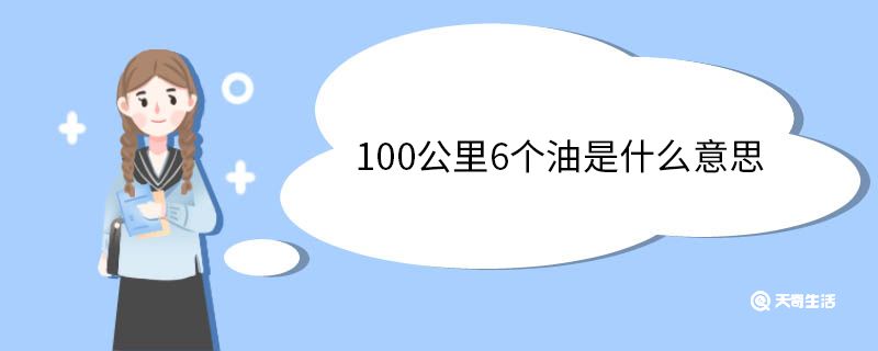 100公里6个油是什么意思