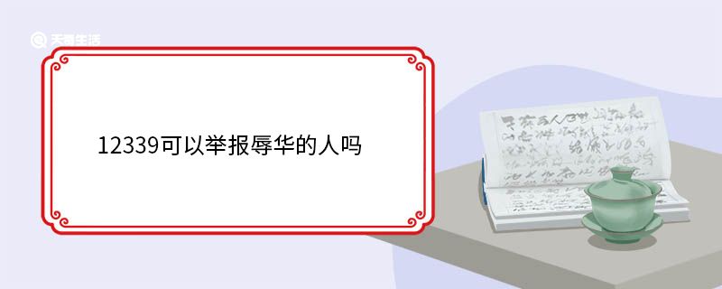 12339可以举报辱华的人吗