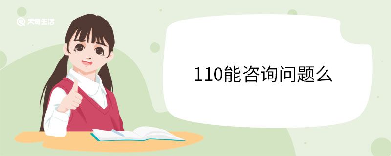 110能咨询问题么