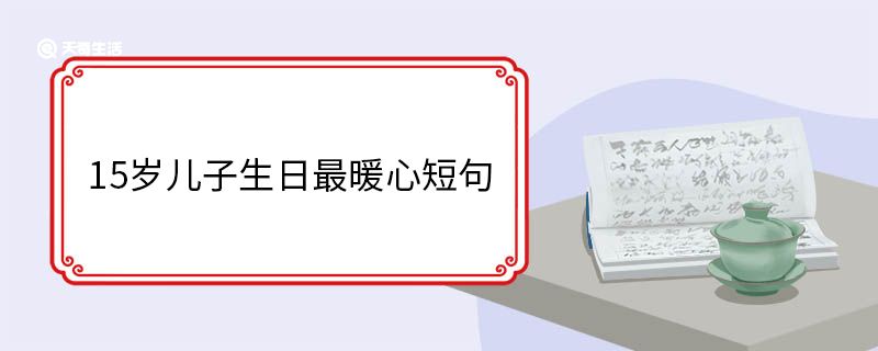 15歲兒子生日最暖心短句