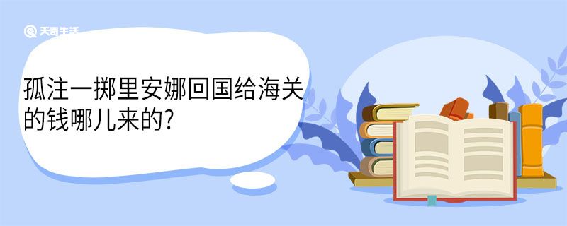 孤注一掷里安娜回国给海关的钱哪儿来的?