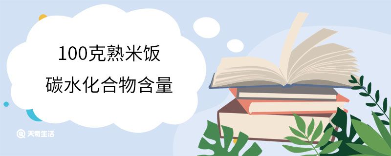 100克熟米饭碳水化合物含量