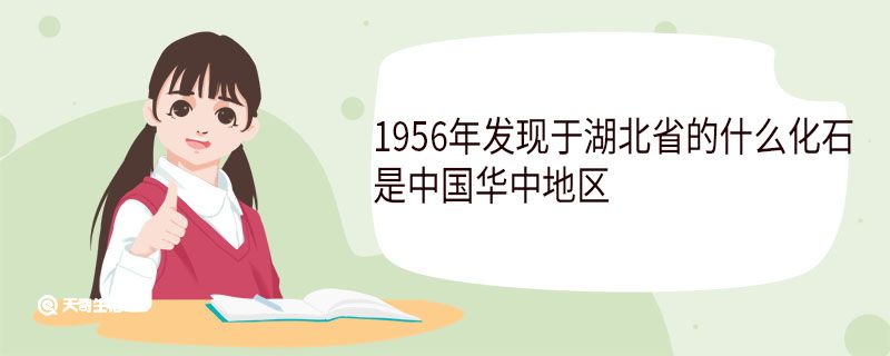 1956年发现于湖北省的什么化石是中国华中地区