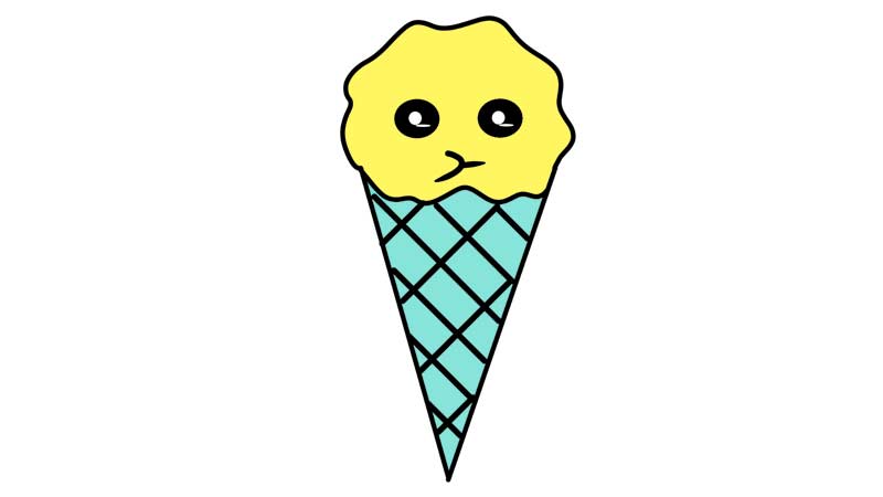冰淇淋涂色画
