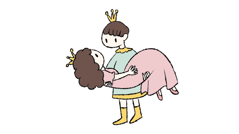 王子和公主简笔画