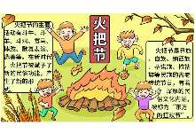 火把节手抄报 火把节手抄报怎么画